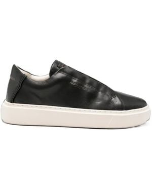 Alexander Smith Logo-Debossed Leather Sneakers - Black