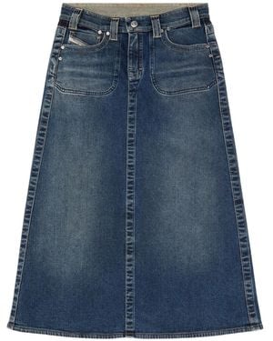 DIESEL De-pago-mid-re スカート - ブルー