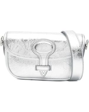 Bally Metallic-leather Flap Shoulder Bag - ホワイト