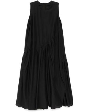 JNBY Pleated Asymmetric-Hem Dress - Black