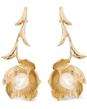 Erdem Floral-Shape Earrings - Metallic