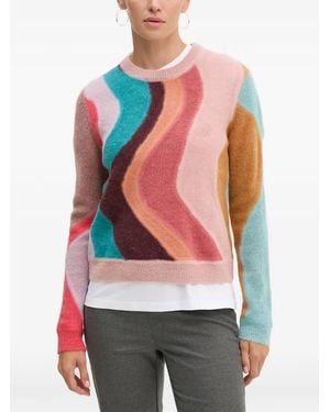 Paul Smith Pullover Mit Wellenmuster - Weiß