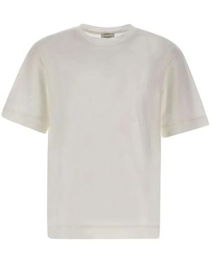 Paolo Pecora Camiseta Con Costuras Centrales - Blanco