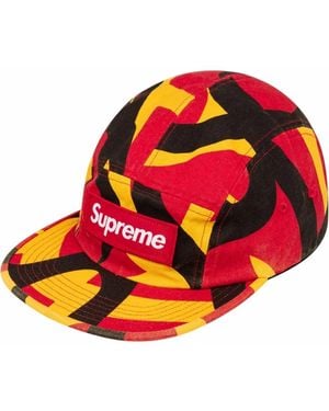 Supreme Military Print Camp Cap - Pink