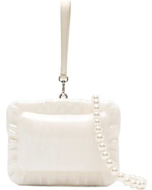 Simone Rocha Pearl Kissenbezug-Clutch - Weiß