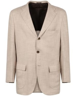 Kiton Cashmere-Wool Jacket - Natural