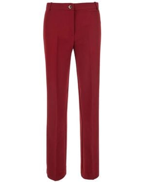 Pinko Protea Pressed-Crease Straight-Leg Pants - Red