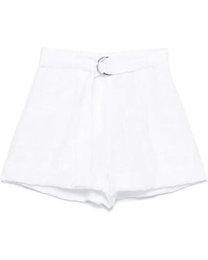 ERMANNO FIRENZE Belted Shorts - White