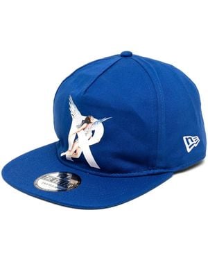 Represent Slogan-Embroidery Cotton Cap - Blue