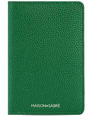 Maison De Sabre Étui De Passeport À Plaque Logo - Green