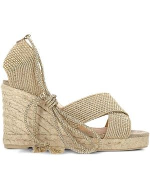 Castañer 90Mm Jute Wedge Sandals - Natural