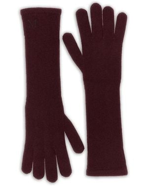 Max Mara Guanti Con Logo - Viola