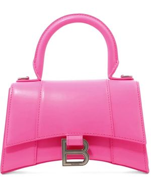Balenciaga Hourglass Logo-Detail Tote Bag - Pink