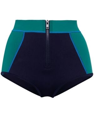Duskii High-Waisted Swim Shorts - Blue