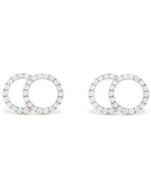 COURBET 18Kt Recycled Celeste Large Pavé Laboratory-Grown Diamond Set Stud Earrings - White