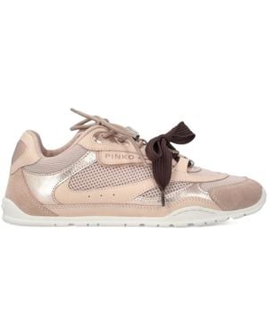 Pinko 'Yulia' Trainers With Mesh Inser - Pink