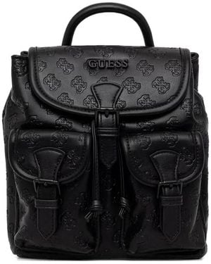 Guess Litzy Buckle-Fastening Backpack - Black