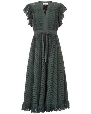 Ulla Johnson Olga Ruffled Maxi Dress - Green