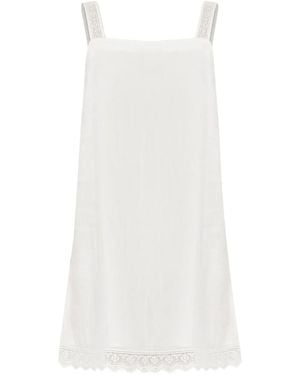 Posse Lace-Detailing Mini Dress - White