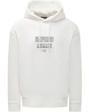 Mens white armani hoodie online