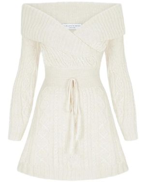 Violante Nessi Victorie Off-Shoulder Mini Dress - White