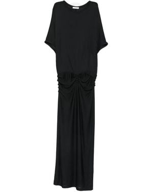 The Row Vestido Largo Delyra Drapeado - Negro