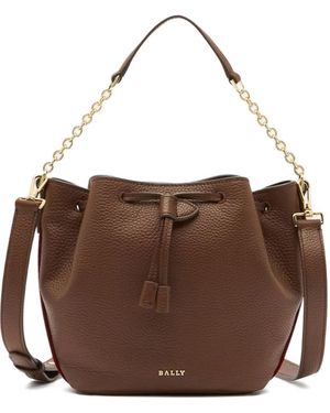 Bally Bewerkte Bucket-Tas Met Strikken - Bruin