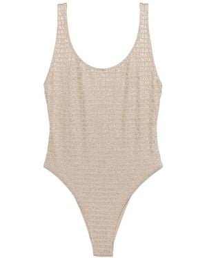 Balmain Badpak Met Monogramprint - Naturel