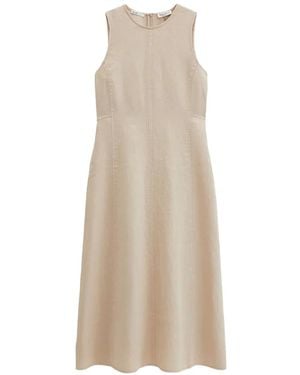 Marc O' Polo Sleeveless Paneled Midi Dress - Natural