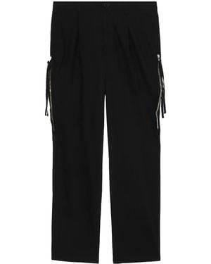 Undercover Zip-Detail Straight-Leg Trousers - Black