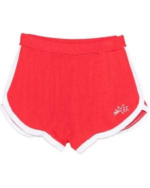 Charles Jeffrey Bermudas Con Detalle De Logo - Rojo