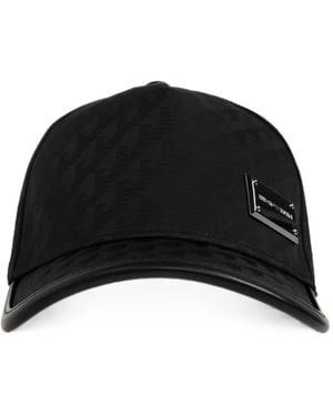 Emporio Armani Logo-Plaque Jacquard Baseball Cap - Black