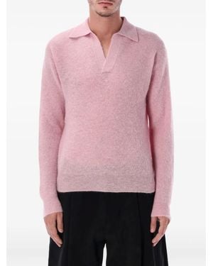 AURALEE Collared Knitwear - Pink