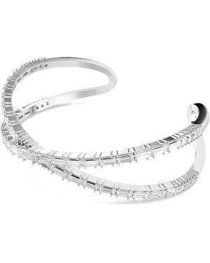 Swarovski Hyperbola Crystal-Embellished Cuff Bracelet - White