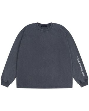 Gosha Rubchinskiy Logo-Print Oversized T-Shirt - Blue