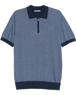 Corneliani Knitted Polo Shirt - Blue