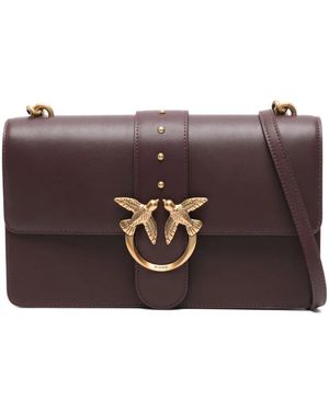 Pinko Borsa A Spalla Flat Classic Love Simply - Marrone