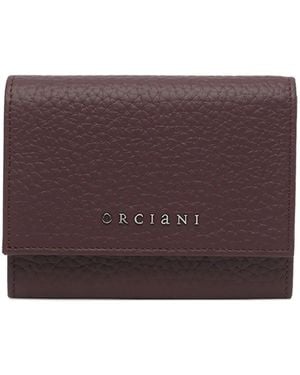 Orciani Clip Closure Soft Card Holder - Purple