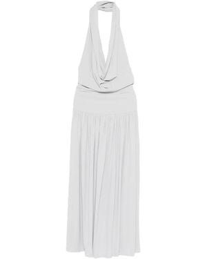 AYA MUSE Spoe Pleated Midi Dress - White