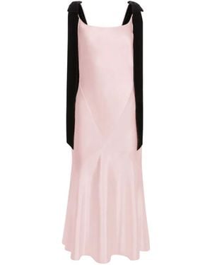 Nina Ricci Vestido Midi Con Detalle De Lazo - Rosa