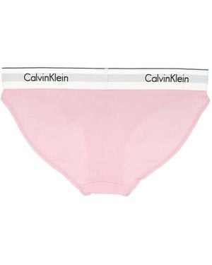 Calvin Klein Logo-Waistband Briefs - Pink