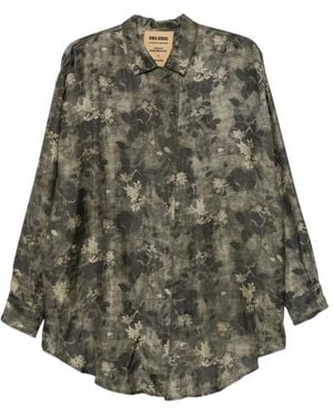 Uma Wang Floral-Print Long-Sleeve Shirt - Green