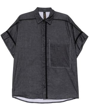Giovanni Cavagna Button-Up Short-Sleeve Shirt - Grey