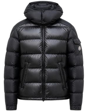 Moncler Gesteppte Kapuzenjacke - Schwarz