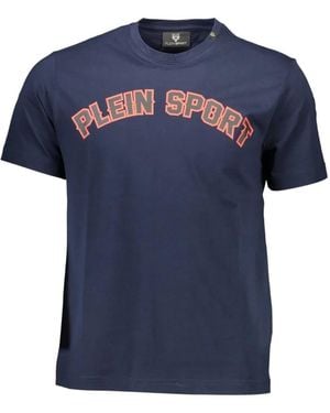 Philipp Plein Logo-Print Cotton T-Shirt - Blue