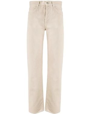 Off-White c/o Virgil Abloh High Waist Straight-Leg Jeans - Natural