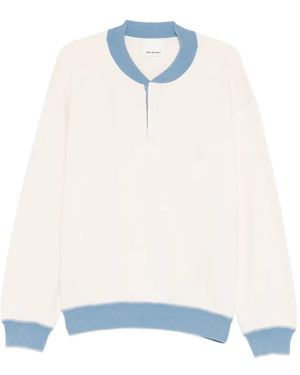 Isabel Marant Sudadera Mathias Con Ribete De Canalé - Blanco