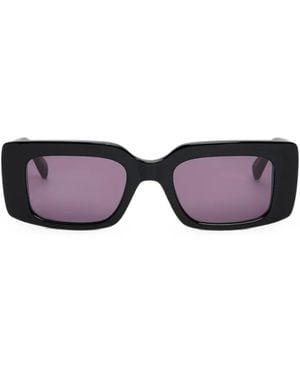 Sandro Logo-Print Rectangle-Frame Sunglasses - Purple