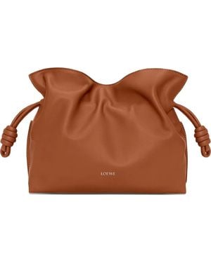 Loewe Medium Flamenco Clutch Bag - Brown