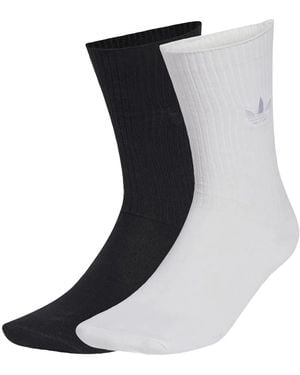 adidas Logo-Embroidery Socks (Pack Of Two) - Black